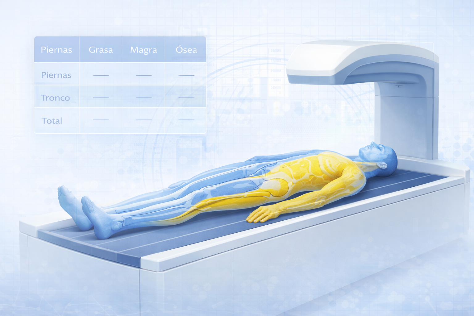 Composición corporal por DEXA: gold standard para grasa, masa magra y masa ósea